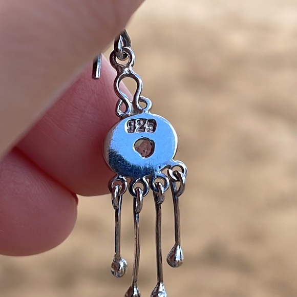 ✨SOLD✨Beautiful 925 Silver and Oval Aquamarine Earrings - Picture 11 of 17